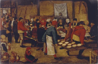 Bruiloftsmaal in de schuur
